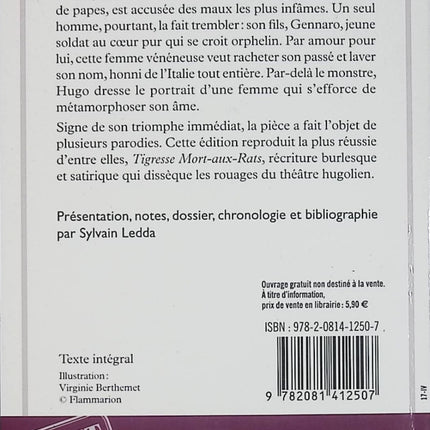 Lucrèce Borgia – Victor Hugo – Théâtre romantique français – Livre d'occasion - Livre