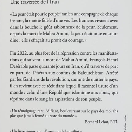 L’Usure d’un monde – Une traversée de l’Iran – François-Henri Désérable – récit de voyage, Iran, société et liberté - Livre