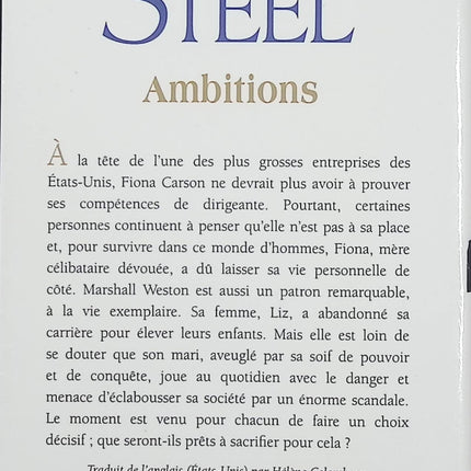 Ambitions – Danielle Steel – roman contemporain carrière pouvoir famille choix de vie - Livre