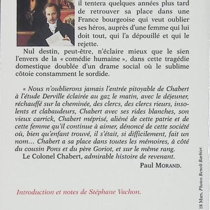 Le Colonel Chabert - Honoré de Balzac - Classique de la littérature française en livre d'occasion - Livre