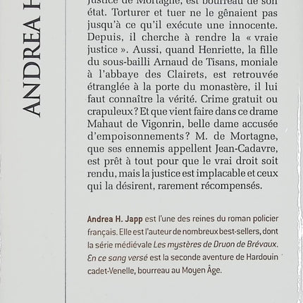 En ce sang versé – Les enquêtes de M. de Mortagne, bourreau – Andrea H. Japp – Roman policier historique – Livre d'occasion - Livre
