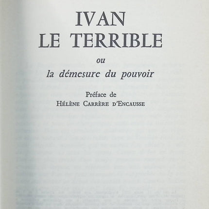 Ivan le Terrible ou la démesure du pouvoir – Catherine Durand-Cheynet – Histoire de Russie - Livre