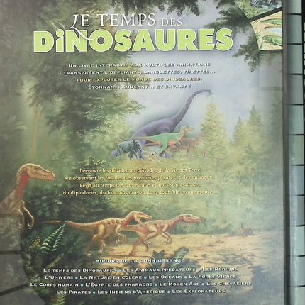 Le temps des dinosaures - Richard Tames - Encyclopédie Miroirs de la Connaissance - Livre documentaire jeunesse d'occasion - Livre