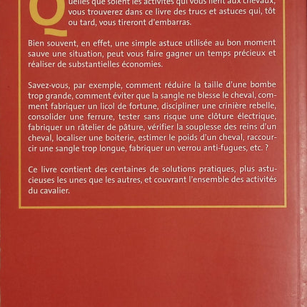 Les 1000 trucs du cavalier – Claude Lux – Guide pratique d’équitation et astuces pour cavaliers - Livre