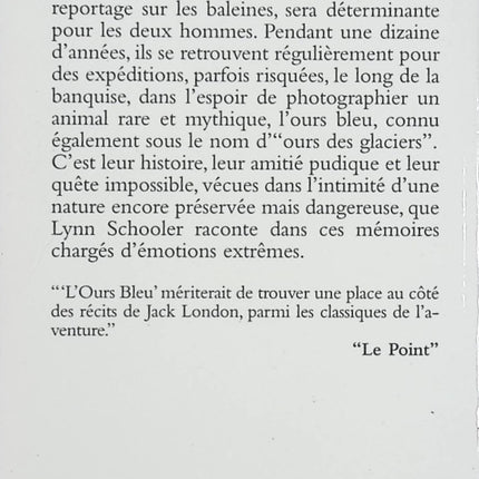 L’Ours bleu – Lynn Schooler, récit d’aventure en Alaska à la recherche d’un ours mythique dans les contrées sauvages - Livre