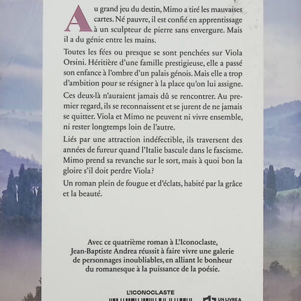 Veiller sur elle - Prix Goncourt 2023 - Jean-Baptiste Andrea - Roman historique - Italie - Amour - Sculpture - Fascisme - Livre