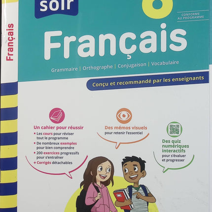 Français 6e – Cahier Jour Soir – Exercices et révisions – Grammaire, orthographe, conjugaison – Collège - Livre