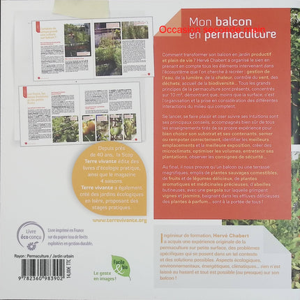 Mon balcon en permaculture – Légumes, fruits, aromatiques, plantes sauvages comestibles – Hervé Chabert – Guide jardinage urbain - Livre