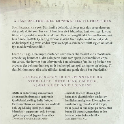 Lavendelhagen - Lucinda Riley - Roman en norvégien - Livre