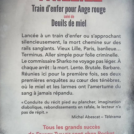 Train d’enfer pour Ange rouge suivi de Deuils de miel – Franck Thilliez – Thriller policier noir, premières enquêtes de Sharko - Livre