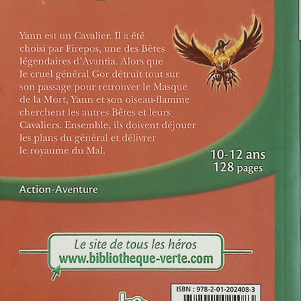 Les Légendes d'Avantia – Tome 1 – Le Masque de la Mort – Adam Blade – Bibliothèque Verte – Roman fantasy jeunesse - Livre