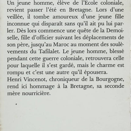 L'Oeuvre de chair – Henri Vincenot – Roman d'amour, Bretagne, quête et guerre coloniale - Livre