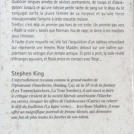 Rose Madder – Stephen King | Thriller psychologique, violence conjugale, fuite et fantastique - Livre
