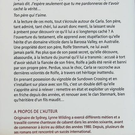 L'héritière australienne - Lynne Wilding - Romance sentimentale d'occasion - Saga familiale et secrets - Livre