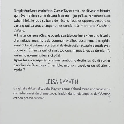 Bad Roméo – Leisa Rayven – romance new adult, histoire d'amour, passion, couple, séduction et seconde chance - Livre