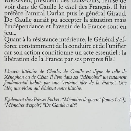 Mémoires de guerre Tome 2 - L'Unité 1942-1944 - Charles de Gaulle - Histoire Seconde Guerre mondiale d'occasion - Livre