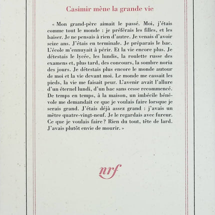 Casimir mène la grande vie – Jean d’Ormesson – roman humoristique et fantaisie littéraire – livre d’occasion - Livre
