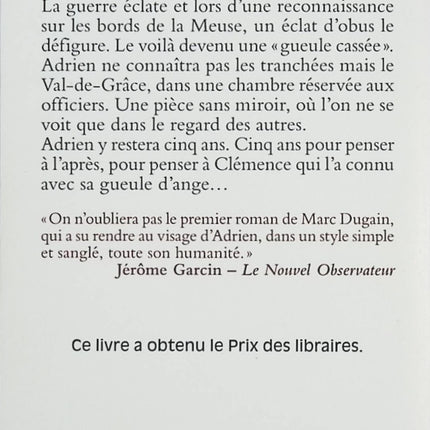 La Chambre des officiers – Marc Dugain – Roman historique Première Guerre mondiale – Les Gueules Cassées – Littérature française - Livre