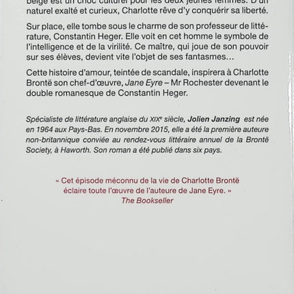L’amour caché de Charlotte Brontë – Jolien Janzing – Roman historique – Charlotte Brontë, amour secret et Angleterre victorienne - Livre