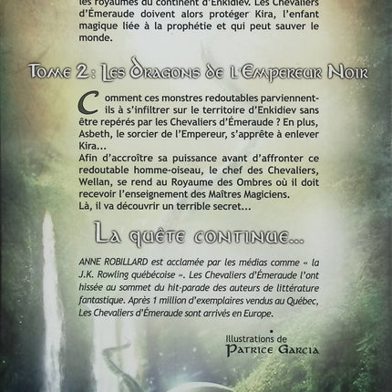 Les Chevaliers d'Émeraude Tome 2 – Anne Robillard – Roman fantastique jeunesse - Livre