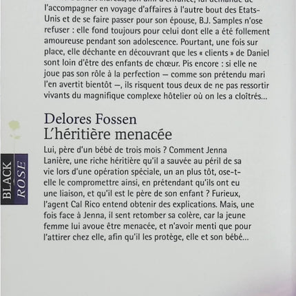 Un mariage à haut risque ; L'héritière menacée - Gina Wilkins, Delores Fossen - Black Rose, romance suspense, mariage, héritière et danger - Livre