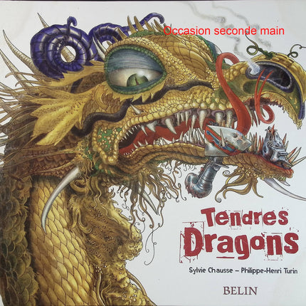 Tendres Dragons - Sylvie Chausse et Philippe-Henri Turin - Livre jeunesse d'occasion - Encyclopédie humoristique sur les dragons - Livre
