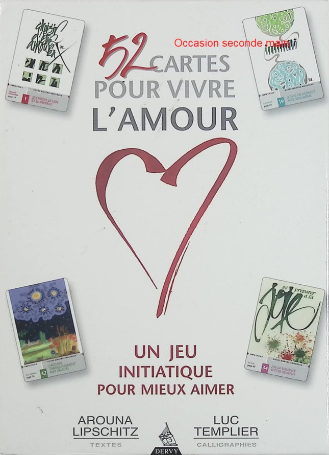 Coffret 52 cartes pour vivre l’amour – Arouna Lipschitz et Luc Templier, cartes de réflexion et livret - Livre