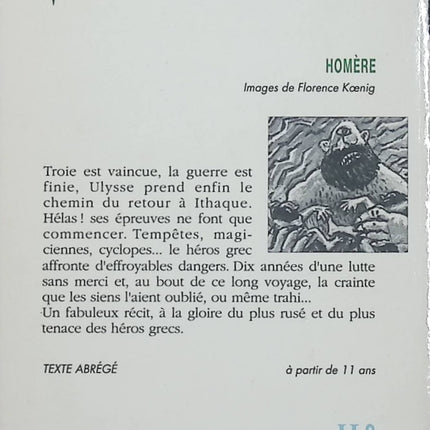 L’Odyssée – Homère – Adaptation jeunesse d’après Leconte de Lisle – Ulysse, mythologie grecque – Livre d’occasion - Livre