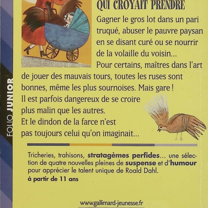 Tel est pris qui croyait prendre – Roald Dahl – histoires drôles, récits malicieux, humour noir, nouvelles à chutes et littérature jeunesse - Livre