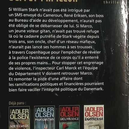 Les Enquêtes du Département V Tome 5 L'Effet papillon - Jussi Adler-Olsen - Polar danois - Carl Mørck - Livre