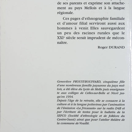 Fille de la terre – Geneviève Proust-Bouffard – Roman du terroir – Vie rurale et famille - Livre