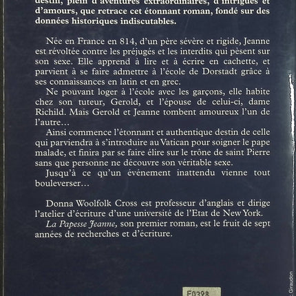 La Papesse Jeanne – Donna Cross – Roman historique médiéval inspiré d'une légende - Livre