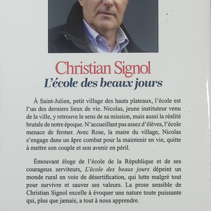 L'École des beaux jours – Christian Signol – Roman du terroir et histoire familiale - Livre