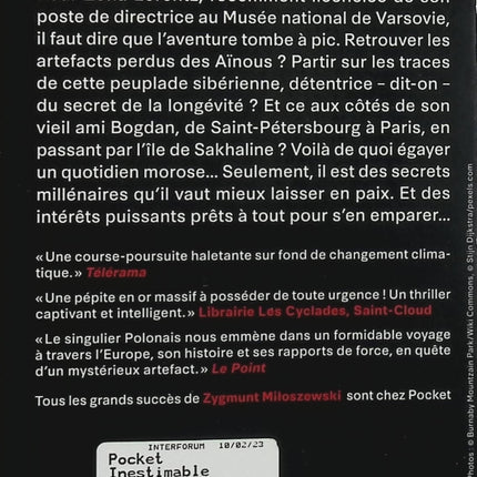 Inestimable – Zygmunt Miłoszewski – Thriller scientifique et roman d’aventure – Zofia Lorentz - Livre