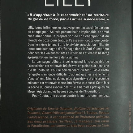 Je suis Lilly – Vincent Villa | Thriller psychologique, féminicide, enquête criminelle et suspense - Livre
