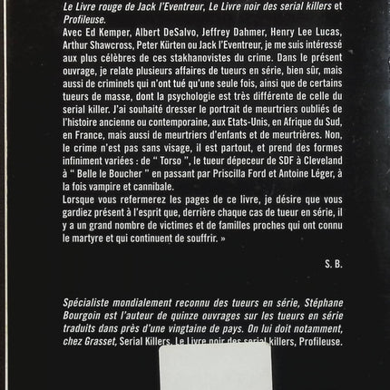 Tueurs – Stéphane Bourgoin – Documentaire criminel – Tueurs en série, psychologie et enquêtes - Livre