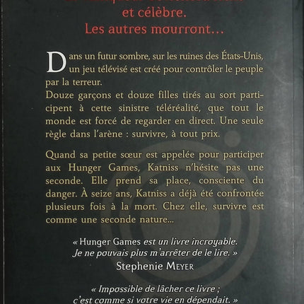 Hunger Games Tome 1 – Suzanne Collins – Katniss Everdeen – Dystopie, survie et science-fiction - Livre