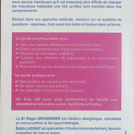 À table !!! Passeport Nutrition – de la grossesse à l’adolescence – Dr Régis Grosdidier & Edith Lassiat – Guide alimentation santé famille - Livre