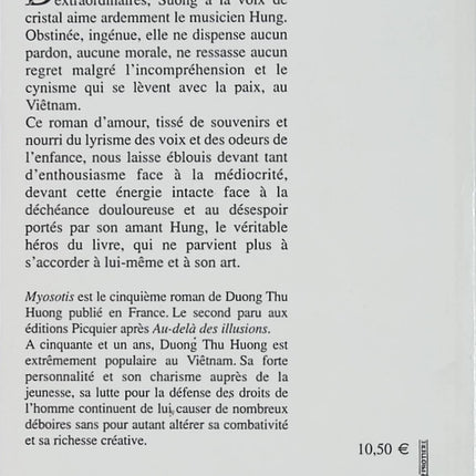 Myosotis - Duong Thu Huong - Roman vietnamien contemporain en livre d'occasion - Livre