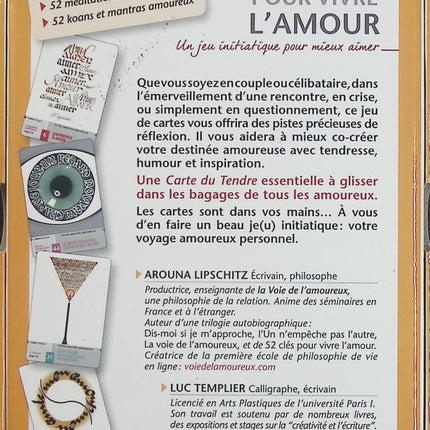 Coffret 52 cartes pour vivre l’amour – Arouna Lipschitz et Luc Templier, cartes de réflexion et livret - Livre