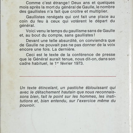Qu’est-ce que j’apprends !… (Sa conférence de presse impossible) – Raymond Philippe Ganier – Essai satirique et critique médiatique - Livre