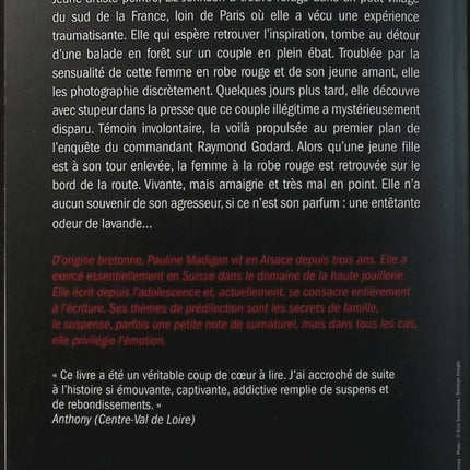 Un parfum de lavande et de sang - Pauline Madigan - Thriller - Polar - Enquête - Tueur à la lavande - Meurtres - Secrets - Livre
