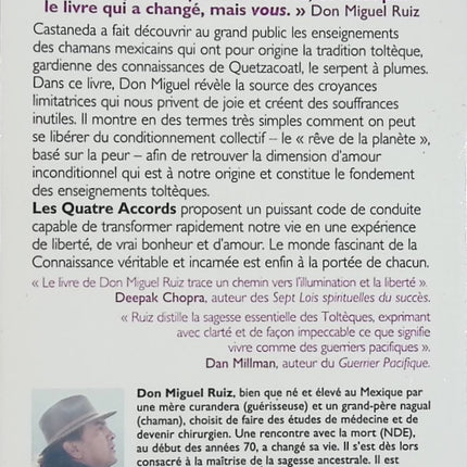 Les quatre accords toltèques - La voie de la liberté personnelle - Don Miguel Ruiz - Livre