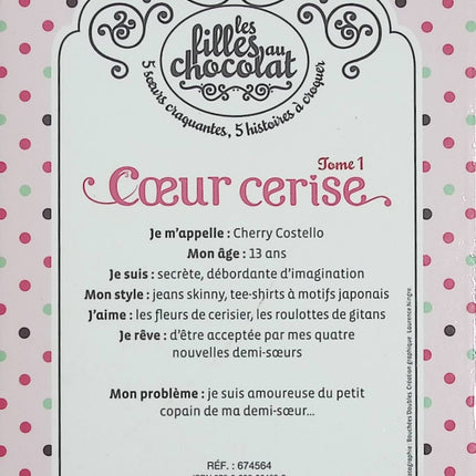 Les Filles au chocolat – Cœur cerise – Cathy Cassidy – Roman jeunesse – amour, amitié et premiers choix d’adolescente - Livre