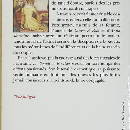 La Sonate à Kreutzer - Léon Tolstoï - Roman classique d'occasion - Livre