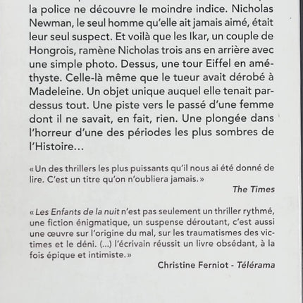 Les Enfants de la nuit – Frank Delaney, roman à suspense entre secrets enfouis, mystères du passé et destinées humaines - Livre
