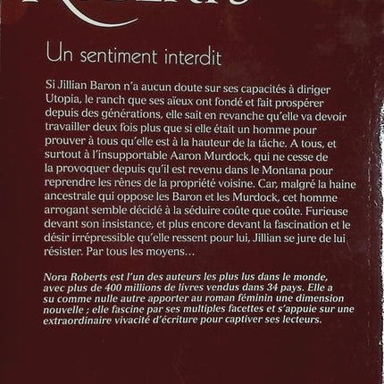 Un sentiment interdit - Nora Roberts - Romance contemporaine d'occasion - Amour et secrets de famille - Livre
