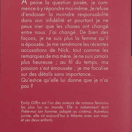 Tu m'aimes toujours ? – Emily Giffin – roman contemporain, romance, amour, couple, famille et relations sentimentales - Livre