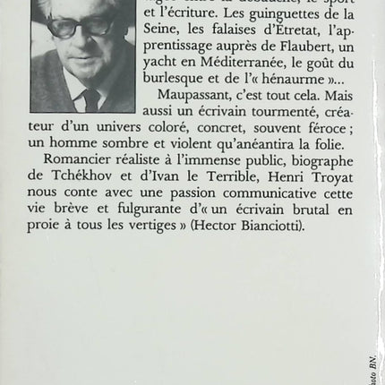 Maupassant – Henri Troyat – Biographie littéraire d’un grand écrivain du réalisme français - Livre