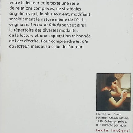 Lector in fabula - Umberto Eco - rôle du lecteur, interprétation et coopération dans les textes narratifs - Livre